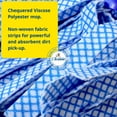 thumbnail image 5 of Mr Cleanie 2-Pack Twin Double.Chequered Strip Mop - White and Blue Replacement Head, 5 of 7