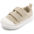 thumbnail image 4 of TEAHOO X STQ Toddler Shoes Wide Toe Box Girl Boy First Walking Sneakers Barefoot Non-Slip Hook and Loops Baby Shoe Beige, 4 of 5