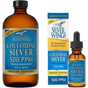 Natural Path Silver Wings (Bundle 16 + 1 oz) 500 ppm. Colloidal Silver. Immune Support