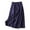 Navy, variant on Women Casual Half Skirt A-Line Skirt Summer Cotton Medium Length Elastic Waist Large Skirt Vacation Holiday Female Dailywear