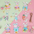 thumbnail image 2 of Adornos de Conejo de Pascua XCF Madera 9 Piezas para Colgar Manualidades para el Hogar, 2 of 4
