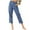 Blue, variant on Aoochasliy Women's Fall Straight Pants Elastic Waist Casual Trousers Buttons Solid Color Pants with Pockets