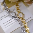 thumbnail image 6 of Fashion Women's Dress Watch Elegant Pearl Oval dial Ladies Bracelet Waterproof Analog Casual Watch, 6 of 8