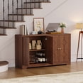 thumbnail image 5 of PYY 72" Kitchen Pantry Cabinet with Hutch, Farmhouse White Coffee Bar Cabinet with Glass Doors and Storage Drawers, Freestanding Microwave Stand Buffet Sideboard Tall Storage Cupboard for Dining Room, 5 of 11