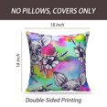 thumbnail image 2 of LALILO Throw Pillow Covers Portrait Little Pig With Flowers Sign Cushion Cover 18" x 18", 2 Pack, 2 of 6
