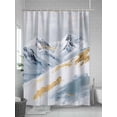 thumbnail image 5 of Shower Curtains Grey Mountain Bath Curtain Gold Modern Art Waterproof Bathroom Shower Curtain Set with Hooks Decoration 36 x 72 Inches, 5 of 7