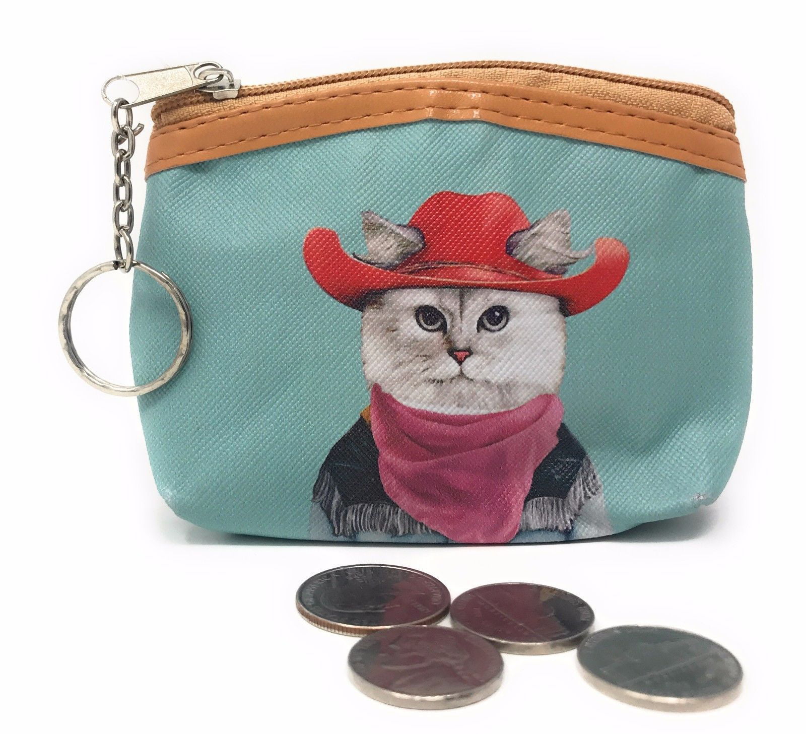 Canvas Cash Coin Purse,Funny Hot Dog Print Make Up Bag Zipper Small Purse Wallets