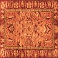 thumbnail image 1 of Ahgly Company Indoor Square Abstract Orange Modern Area Rugs, 6' Square, 1 of 4