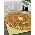 thumbnail image 3 of Ahgly Company Machine Washable Indoor Square Transitional Mahogany Brown Area Rugs, 5' Square, 3 of 7