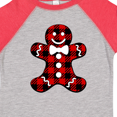 thumbnail image 4 of Inktastic Buffalo Plaid Gingerbread Man Boys or Girls Toddler T-Shirt, 4 of 5