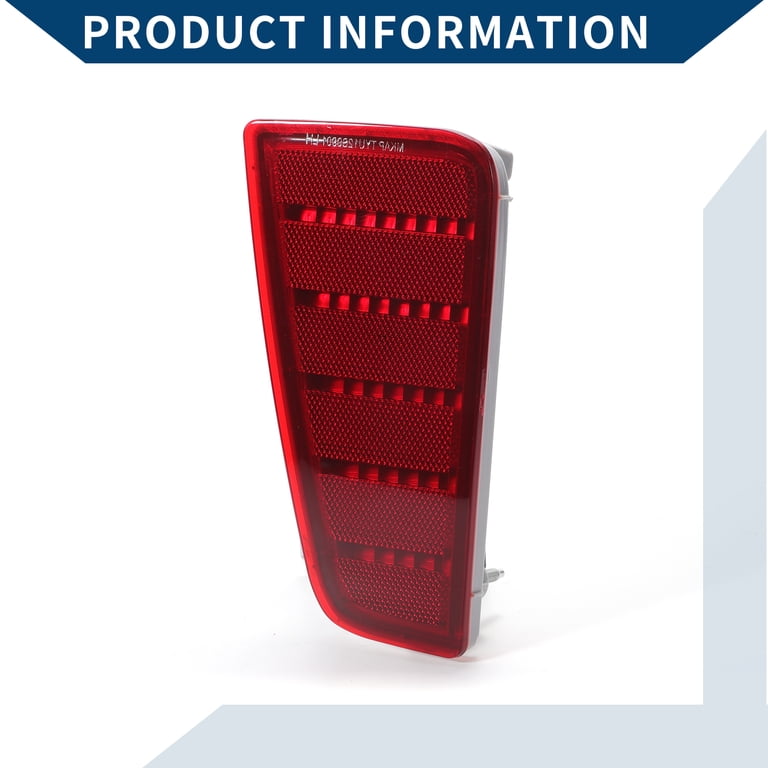 Red Lens Rear Bumper Reflector Light Kit For Toyota Yaris 2012-2014 - Pair