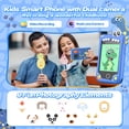 thumbnail image 4 of JoyStone Kids Smart Phone, 2.8" Touchscreen Toddler Learning Play Toy Phone with Dual Camera, Game, Music Player, Learning Toy Christmas Birthday Gifts for 3-9 Year Old Girls, Blue, 4 of 12