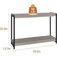 thumbnail image 2 of 40" Slatted Console Table with 2 Tiers, Farmhouse Sofa Table for Living Room & Entryway, 2 of 7