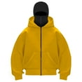 thumbnail image 3 of RXMEKW Winter Zipper Cardigan With Hood for Girls Long Sleeve Casual Jacket With Pockets Polyester, 3 of 5