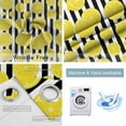 thumbnail image 2 of Fsddascl Yellow Summer Lemon Blackout Curtains for Bedroom/Living Room, Thermal Insulated Kitchen Curtains, Black Stripe Farmhouse Botanical Grommet Darkening Window Treatment Drapes 52"x84"x2, 2 of 6