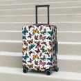 thumbnail image 5 of JUNZAN Colorful Flying Butterflies Print Washable Luggage Cover - Fashion Suitcase Protector Fits 18-32 Inch Luggage (without luggage), 5 of 5
