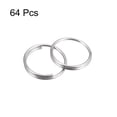 thumbnail image 3 of Unique Bargains Double Loops Split Rings, 10mm Small Round Key Ring Parts, Silver Tone 64Pack, 3 of 4