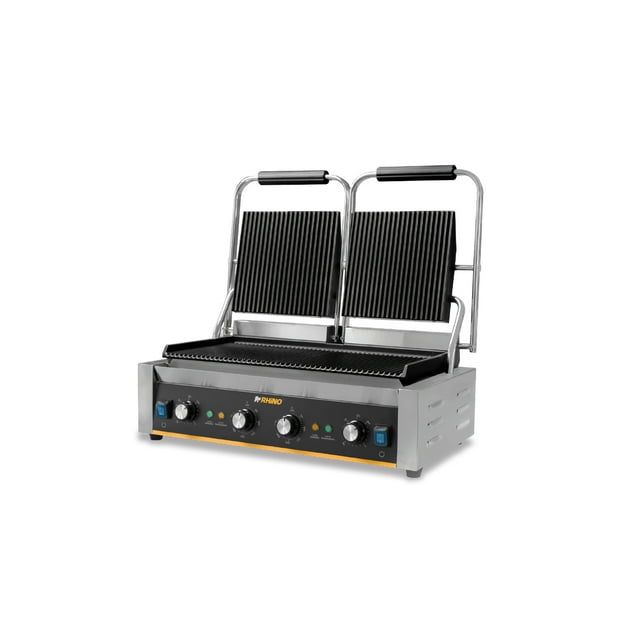 Plancha Panini Comercial Doble Parrilla, Rhino, PLANPA-3600