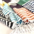 thumbnail image 5 of Dark Purple Orange and White Striped Design Poncho Towel, 5 of 5