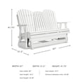 thumbnail image 3 of Signature Design by Ashley Hyland wave White Outdoor Glider Loveseat, 3 of 7