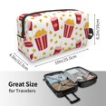 thumbnail image 3 of Uemuo Popcorn Pattern Portable Toiletry Bags with Handle, Waterproof travel Make up Bags for Women, Large Capacity Travel Cosmetic Bags, 3 of 9