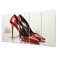 thumbnail image 2 of Designart "Black And Red High Heels Euphony VII" Fashion Metal Art Print Set, 2 of 5