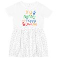 thumbnail image 3 of Inktastic Nanny and Poppy Love Me Grandkid Girls Toddler Dress, 3 of 5