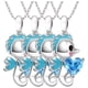 thumbnail image 1 of Collar de Caballito de Mar High Monaco 4 Pzas Plata/Azul Metal, 1 of 4