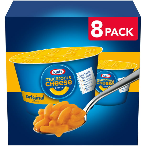 Kraft Original Mac N Cheese Macaroni and Cheese Cups Easy Microwavable ...