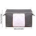 thumbnail image 3 of Large Capacity Storage For Clothes Duvets And Blankets Zippered Design With Transparent Window Fabric Closet Storage Linen Storage Baby Clothes Organizer for Closet Storage Cubes Organizer, 3 of 4
