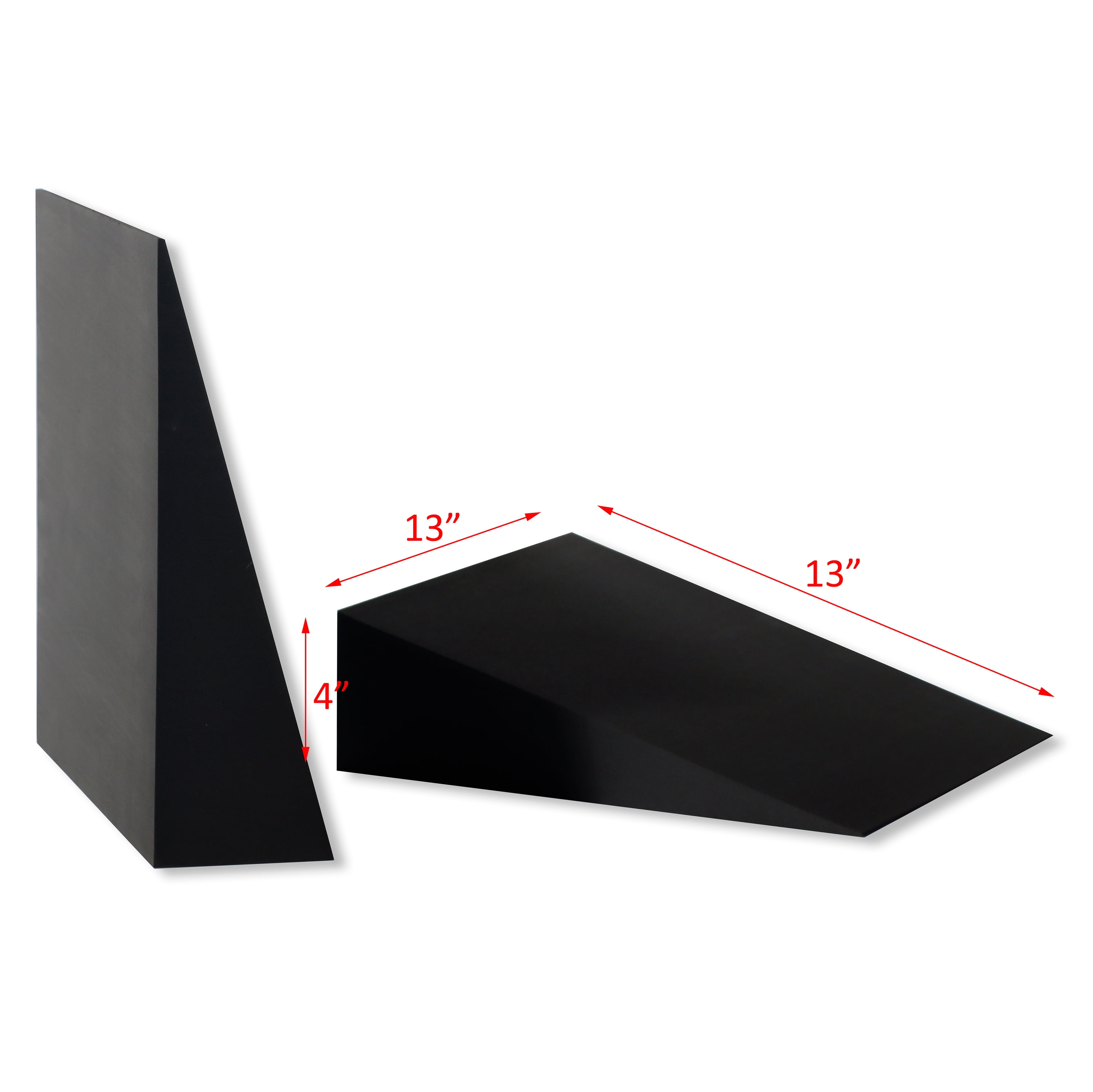Trademark Innovations 12" Foam Incline Wedge for Yoga Stretching (Set of 2, Black)