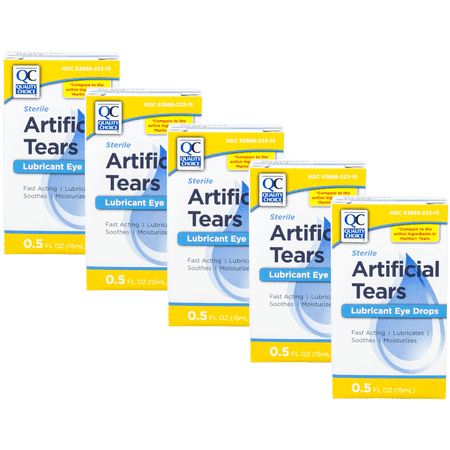 5 Pack Quality Choice Artifical Tears Sterile 0.5oz Each
