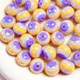 thumbnail image 2 of Kkkded Perles Colorées 2 Pcs Perles Matériel DIY - Rayé, Couleur Contrastée, Lisse avec Trou de Filetage, 2 of 7