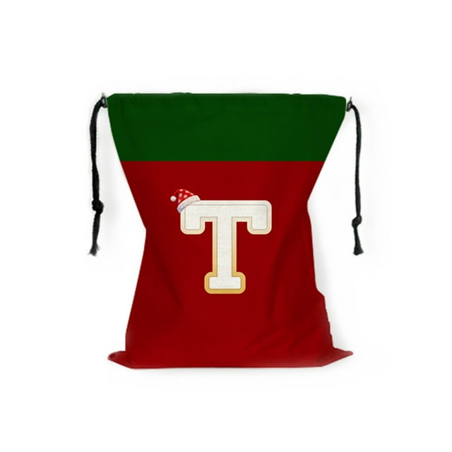 Bolsa de Almacenamiento Del Árbol de Navidad Bolsa de Regalo de Navidad de 26 Cartas 12.2x14.96In Rojo Poliéster con Cordón Bolsas de Regalo de Navidad