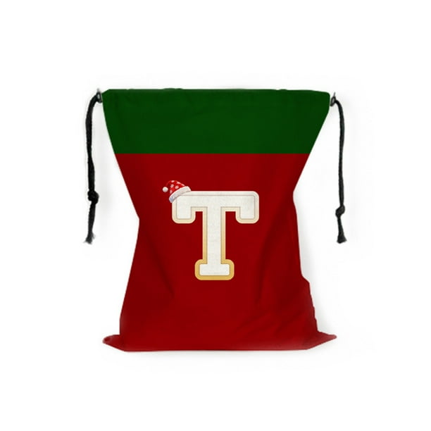 Bolsa de Almacenamiento Del Árbol de Navidad Bolsa de Regalo de Navidad de 26 Cartas 12.2x14.96In Rojo Poliéster con Cordón Bolsas de Regalo de Navidad