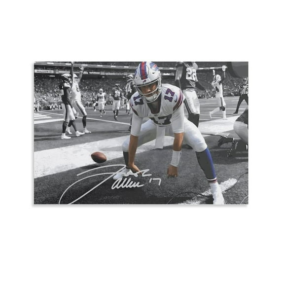 Josh Allen Poster Canvas Poster Posters Wall Art Painting Canvas Gift Living Room Prints Bedroom Decor Poster Artworks 16x24inch(40x60cm)