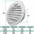 thumbnail image 5 of LoonWear Conduit de Ventilation en Acier Inoxydable, Entrée d'Air 100mm avec Filet de Protection, 5 of 5