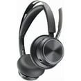 thumbnail image 1 of HP Poly Voyager Focus 2 UC Stereo Headset with USB-C Adapter, Microsoft Teams Certified, 1 of 4