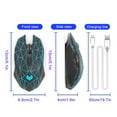 thumbnail image 3 of Kiplyki Rechargeable Wireless Mouse Dazzling Mouse 2.4G + 5.1 Bluetooth Mute 7 Color Breathing Lamp 3 Adjustabl Precision Level For PC Laptop, 3 of 8