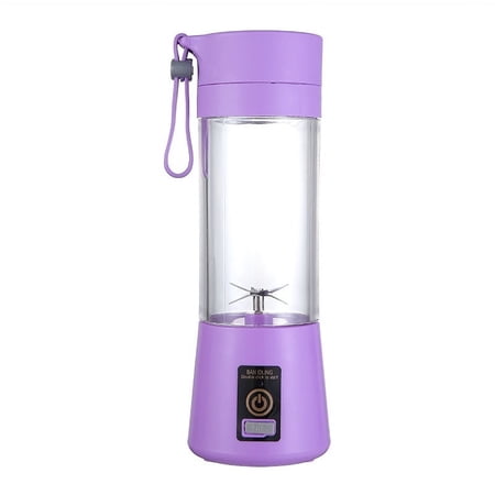CURYMAY 2026 New Portable Blender,4-Blade Electric Mini Blender with Soft Pp Handle,Blender with Anti-Slip Base for Smoothies,Juices,Shakes,Travel,Purple