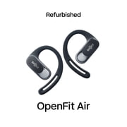 Restored Shokz OpenFit Air - Open-Ear Headphones, True Wireless Earbuds, Water Resistant, Secure Earhooks for Daily Use, black