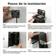 thumbnail image 4 of Lámpara  Bloosom Led De Pared Exterior Arbotante 12w Negro Moderna Luz Blanca, 4 of 5