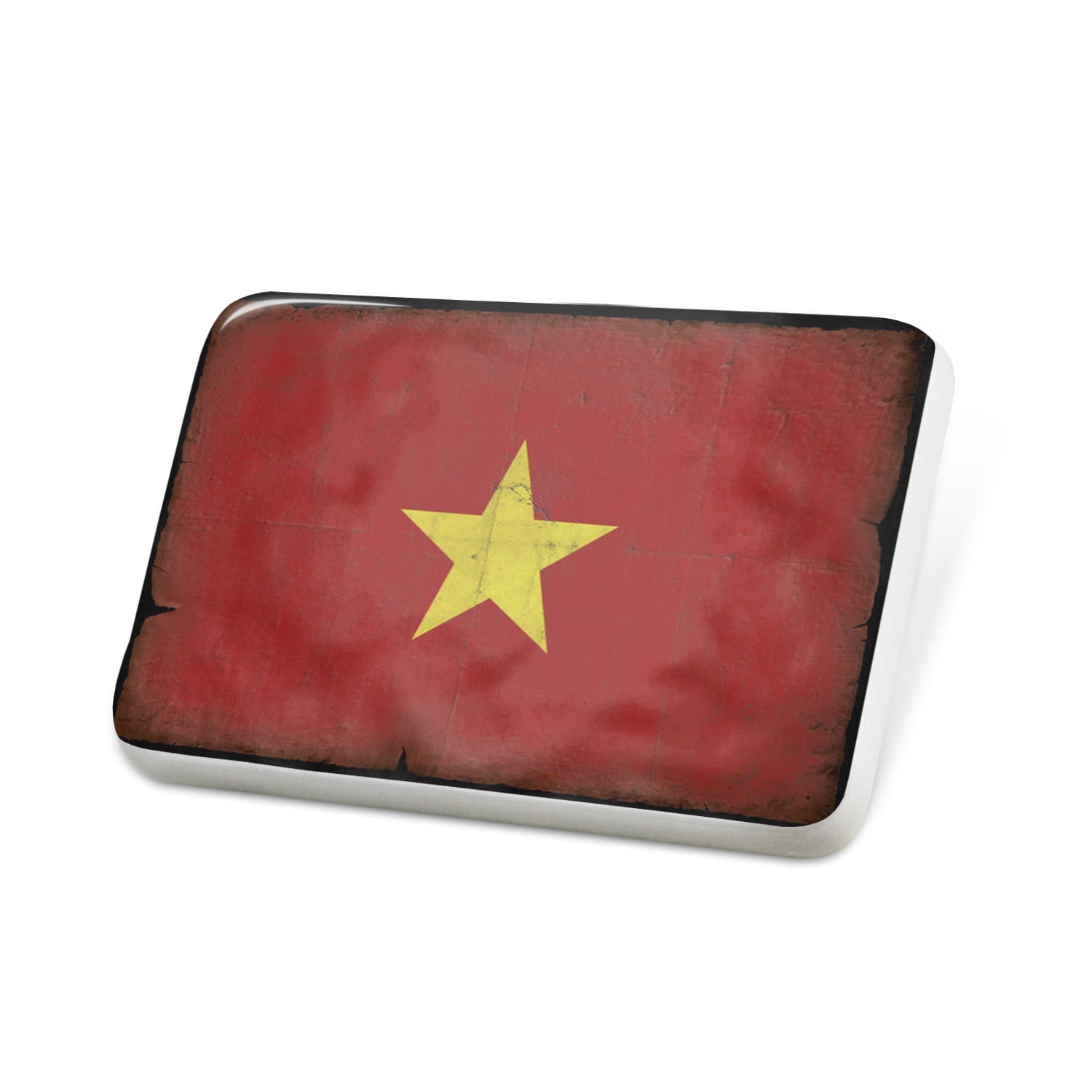 Porcelein Pin Vietnam Flag with a vintage look Lapel Badge “ NEONBLOND by NEONBLOND