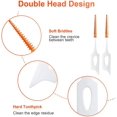 thumbnail image 4 of 600 PCS Interdental Brushes,Dual-Use Dental Floss Sticks,Teeth Cleaner with Storage Case (3 boxes, Blue+Green+Orange), 4 of 5