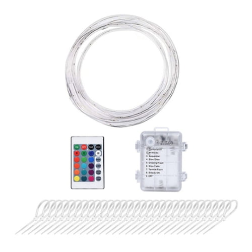 AQCW LED Trampoline Lights Waterproof Strip Light with Remote Control 16 Colors Outdoor Night Play Rope Lights for 8/10/12Ft Trampoline Rim