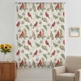 thumbnail image 3 of Cardinal Bird Sheer Curtains 54 Inches Long, Holly Branches Berry Winter Beige Light Filering Curtains, Breathable Simi Curtain Privacy Drapes for Kitchen Bathroom Nursery Small Window Treatment, 3 of 9