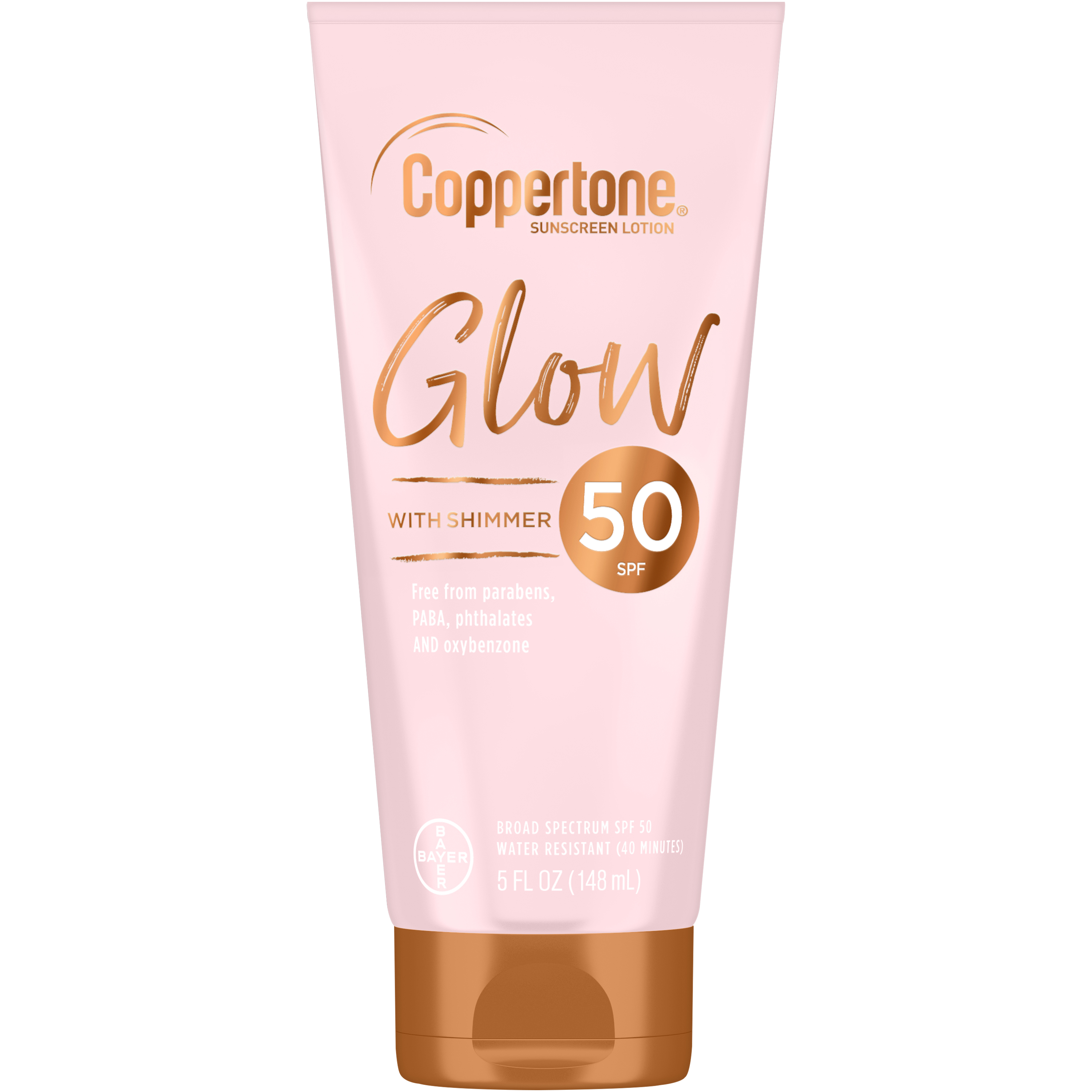 Coppertone Glow with Shimmer Sunscreen Lotion, SPF 50 Sunscreen, 5 Fl Oz
