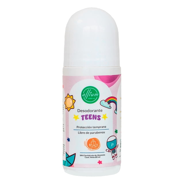 Desodorante de Sales Naturales Teens Allium Cosmetics Roll On 60 ml
