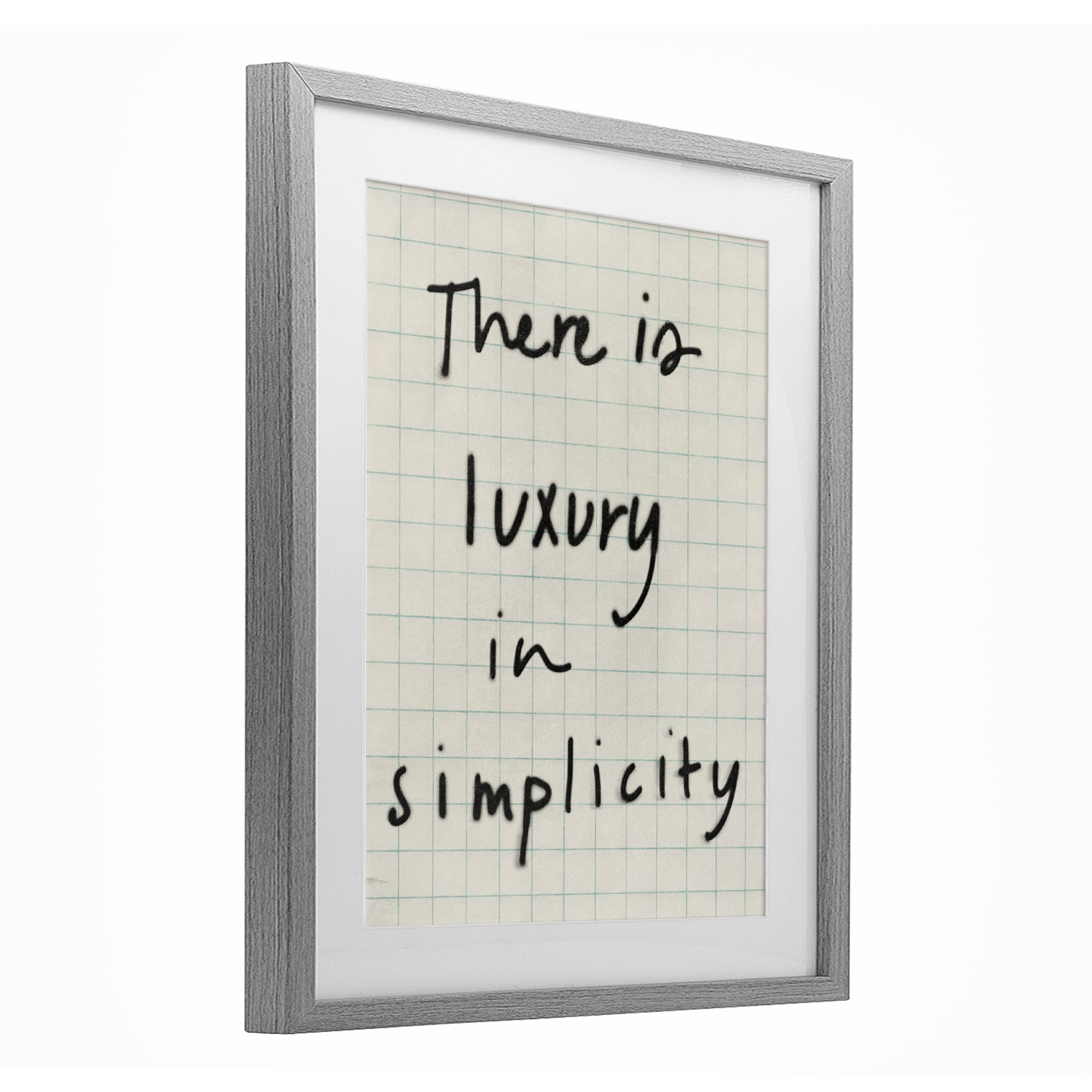 Stupell Industries Luxury In Simplicity Scrawl Gray Framed Print Under Glass, design by Victoria Barnes