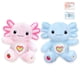 thumbnail image 1 of Pack 2 Ajolotes de Peluche 35 cm (Rosa+Azul), Corazón Arcoíris Bordado, Algodón PP, 2 Tarjetas, Regalo Dúo, 1 of 7